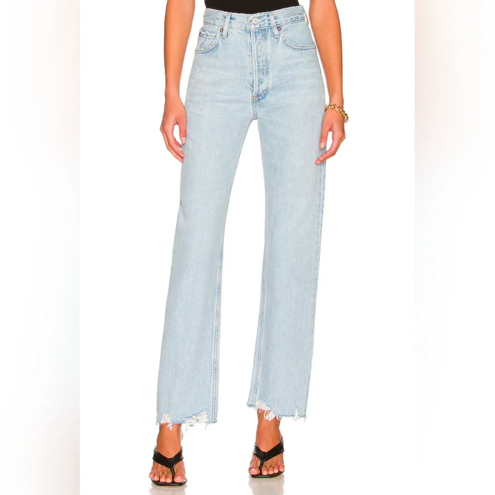 Agolde 90s Pinch Waist High Rise Straight Jeans - Picture 1 of 6